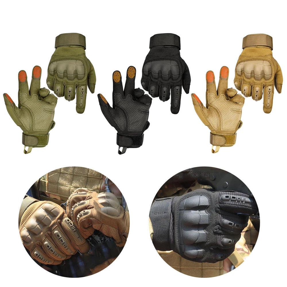 Tactical Full Finger Touch Screen Gloves for Motorcycle (Universal Fit)