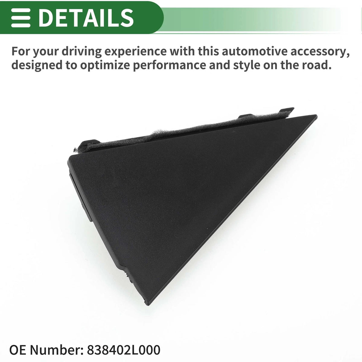 Front Right Pillar Corner Trim Triangle OEM for Hyundai i30 (2008–2011)