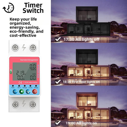 Smart Circuit Breaker 63A 2P for Remote Control and Safety