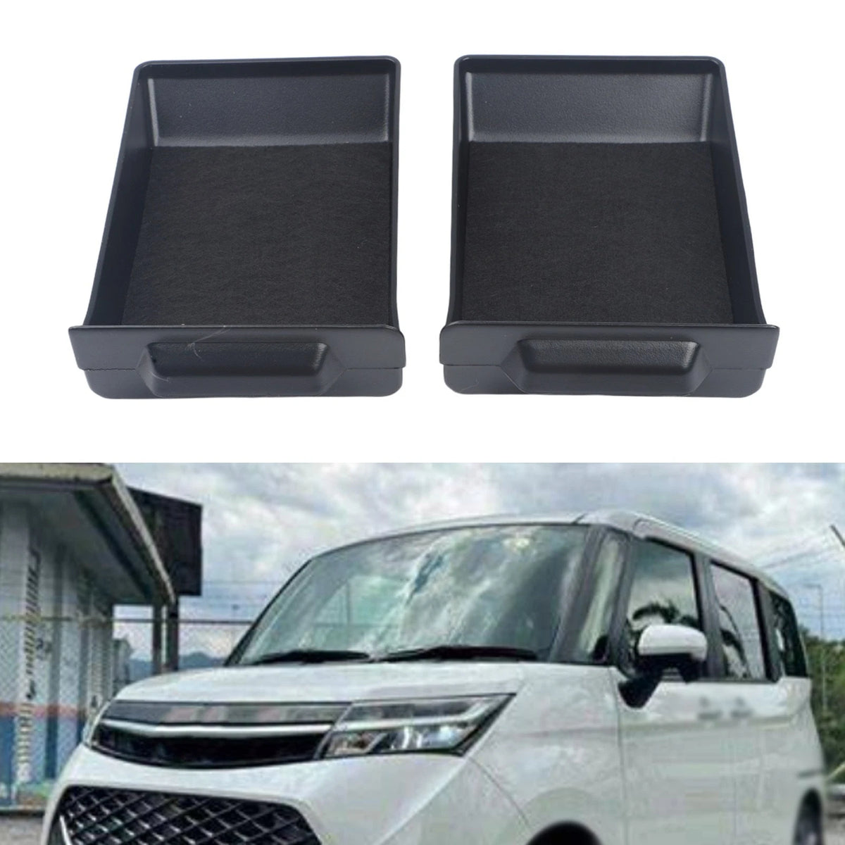 2 Pack ABS Storage Box for TOYOTA ROOMY CUSTOM 2022 2024 Center Console