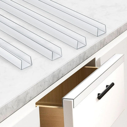 Set of 4 Easy Install Edge Guards for Cabinet Doors (Scratch Prevention)