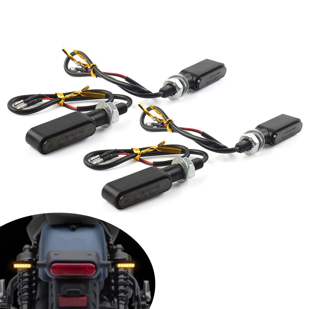 LED Mini Turn Signal Amber Light for Cafe Racer Bobber