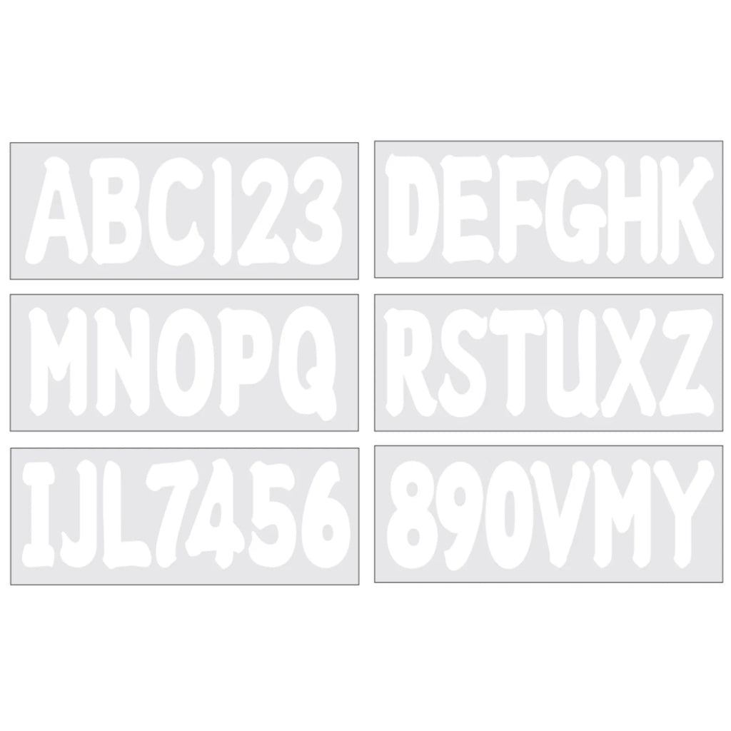 Set of 4 Registration Letter and Number Kit A-Z 0-9 for Automotive