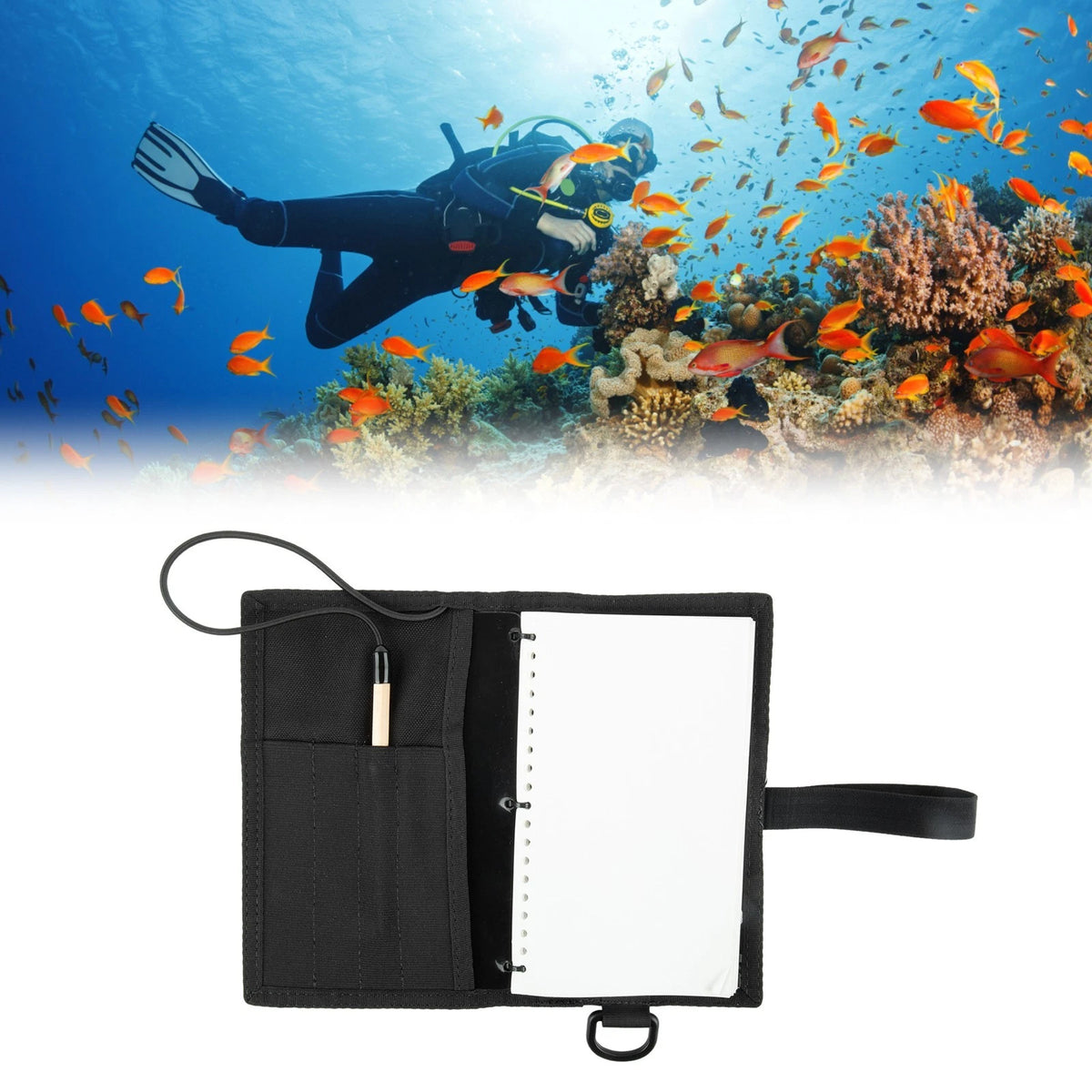 50 Page Elastic Bookmark for Scuba Diving