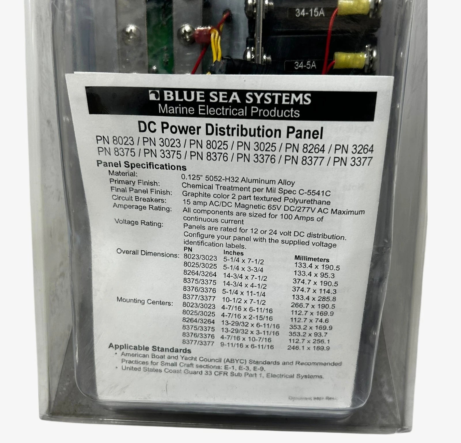 Power Distribution Panel 8 Position for Blue Sea Systems (12V)
