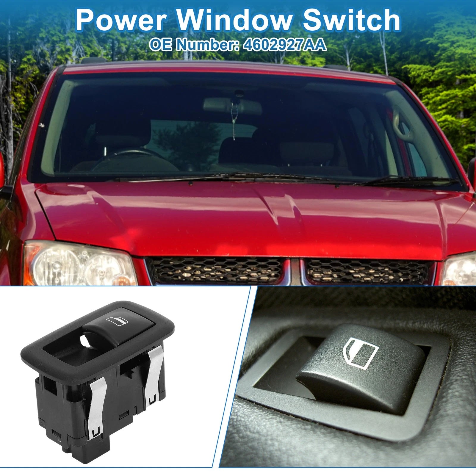 Rear Power Window Switch Replacement for Dodge Grand Caravan (2008–2020)