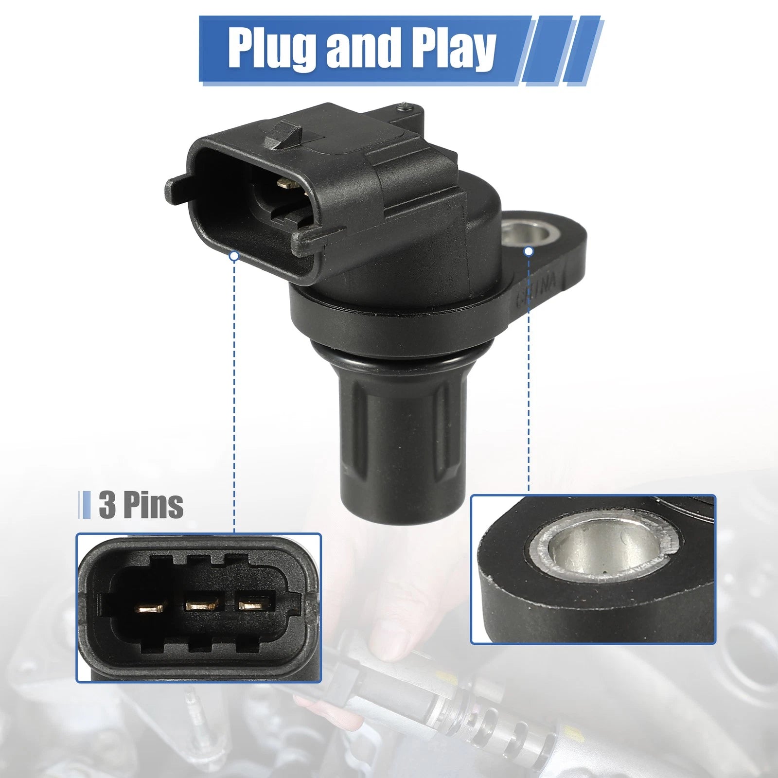 2 Pcs Camshaft Position Sensor Replacement for Mercedes E CL ML GL LM S SLK (2000–2018)