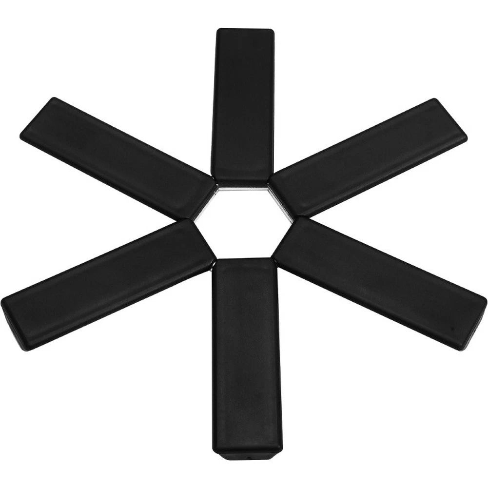 Pot Pad for Kitchen Table (19cm, Heat Resistant, Non-Slip, Black)