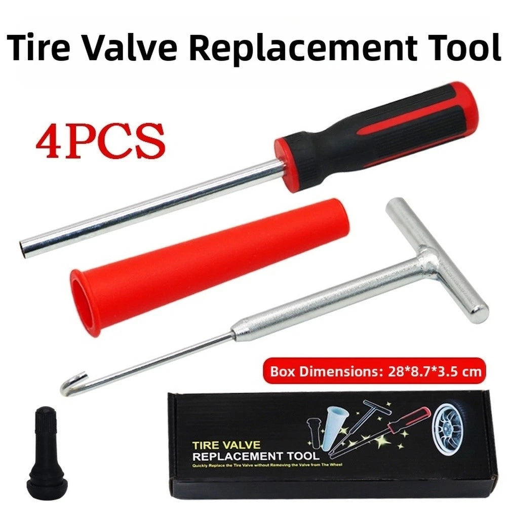 TR413 Valve Stem Tool Kit - 4/7 Core Tools in One Set - 28x8.7x3.5cm Dimensions