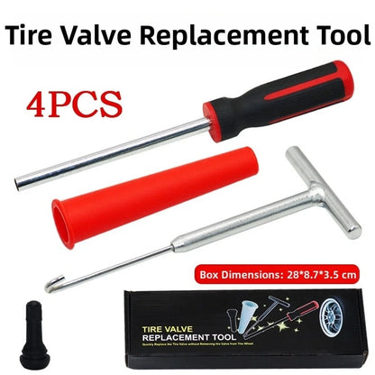 TR413 Valve Stem Tool Kit - 4/7 Core Tools in One Set - 28x8.7x3.5cm Dimensions