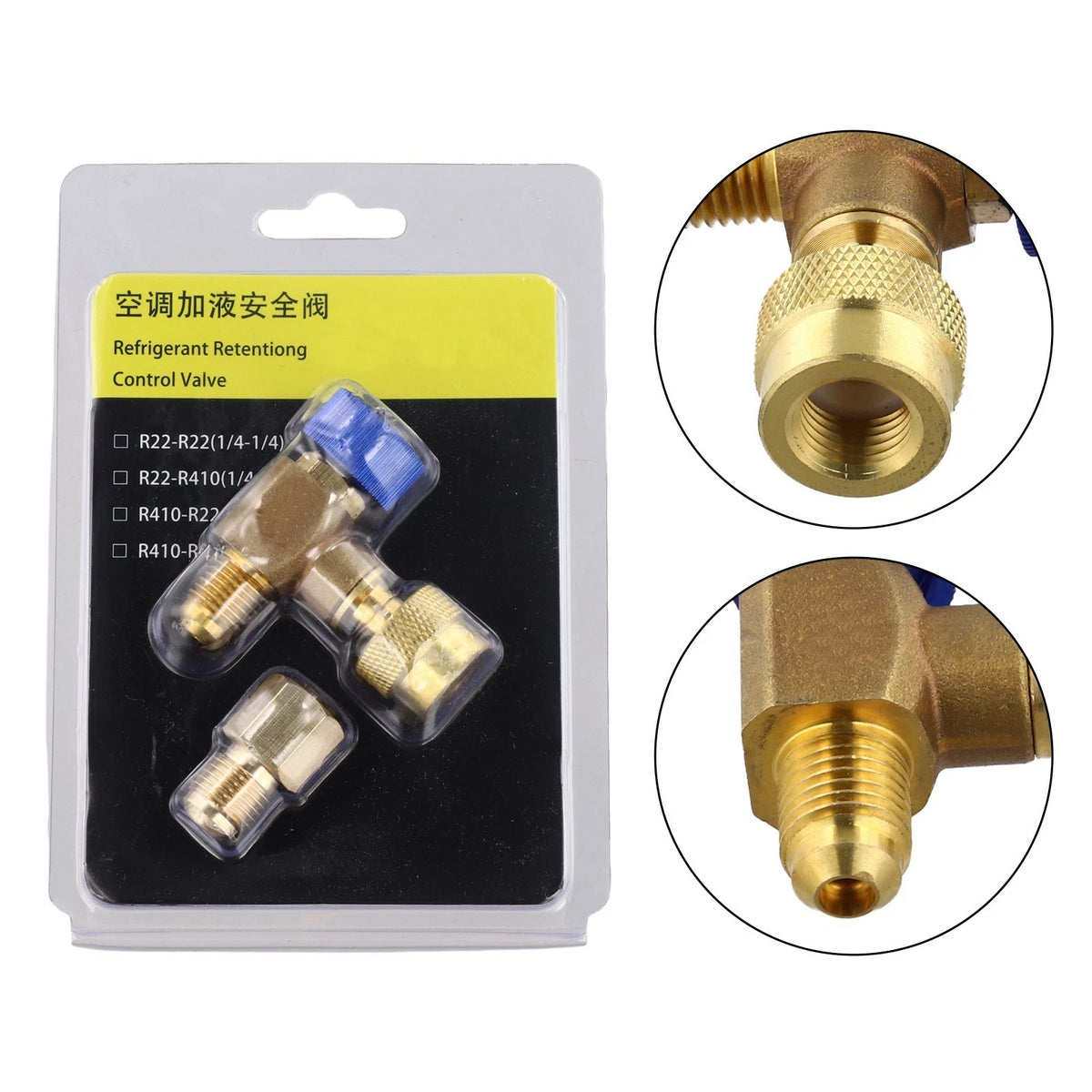 Copper Right Angle 90 Degree Air Conditioning Safety Valve for R410 Units