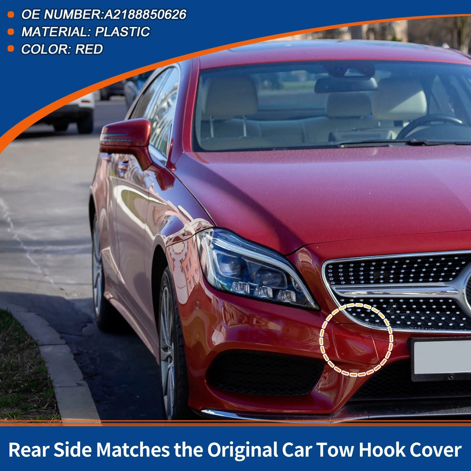 Front Tow Hook Cover Replacement for Mercedes-Benz CLS W218 (2012–2018)