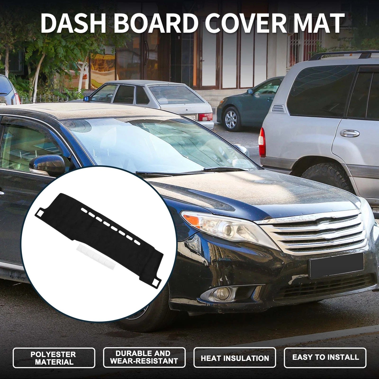Dash Cover Mat Protector Pad for Toyota Aqua NHP (2011–2021) Black