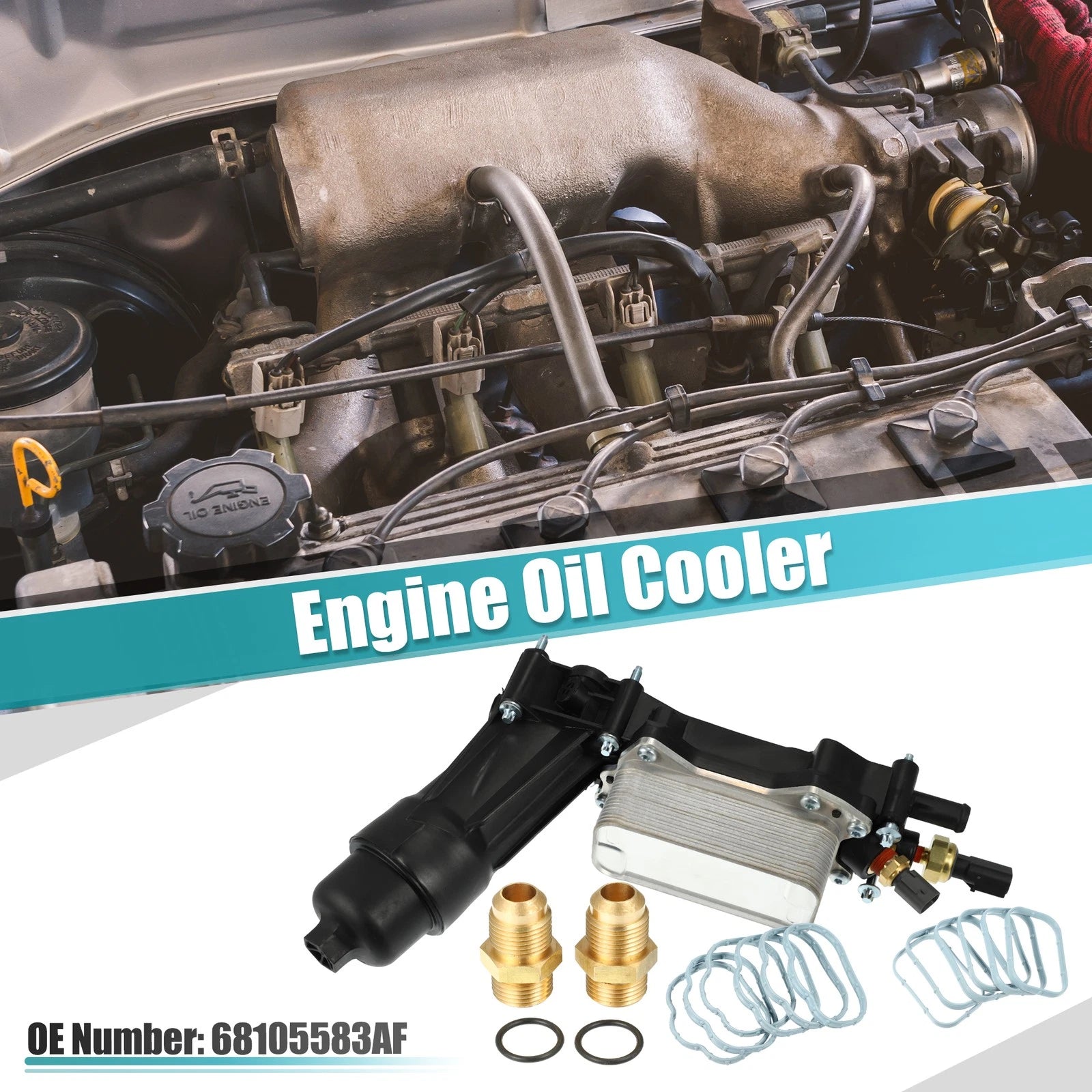Engine Oil Cooler Housing Replacement with Sensor for Dodge Durango (2011–2018)