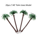 20pcs Coconut Palm Model Trees for Dioramas and Scenery