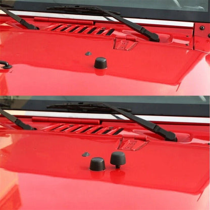 2Pcs Bonnet Bumper Stopper Buffer Rubber Cushion for Jeep Wrangler JK (2007–2017)
