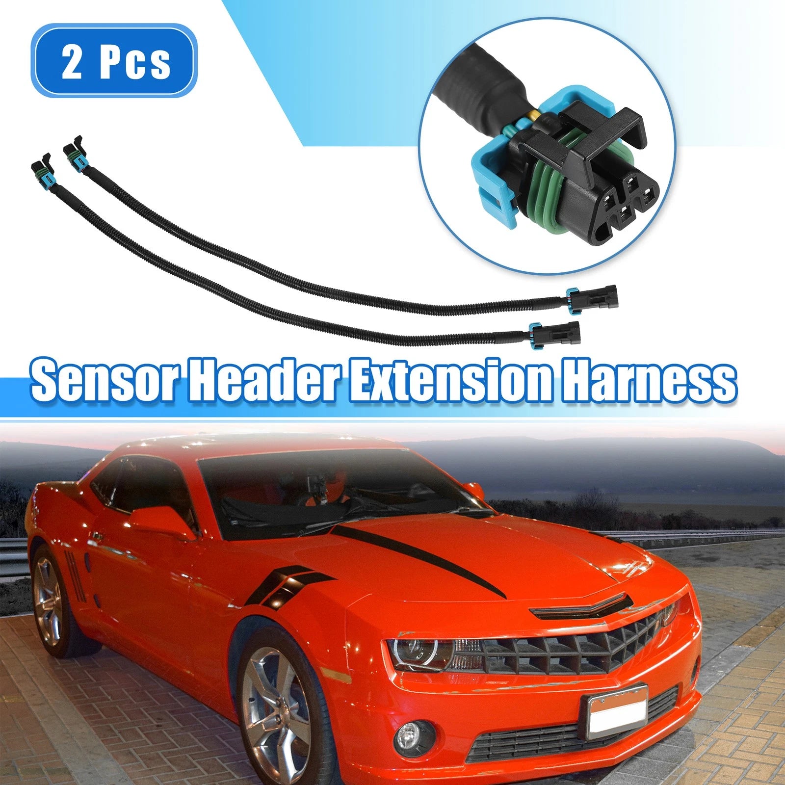 Oxygen Sensor Harness 2 Pcs for Chevrolet Camaro Corvette (2011–2019)