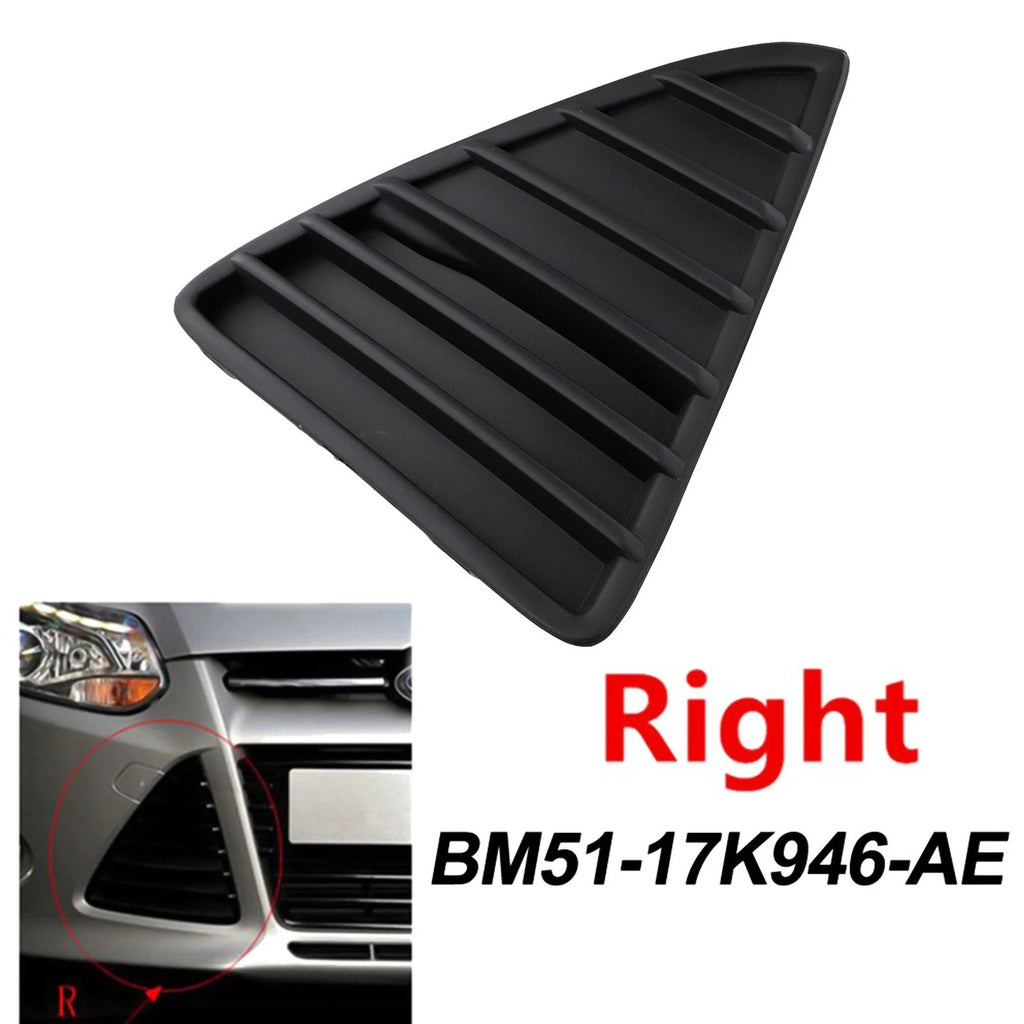 Matte Black Front Bumper Triangle Grill Cover for Ford Focus (2012–2018)