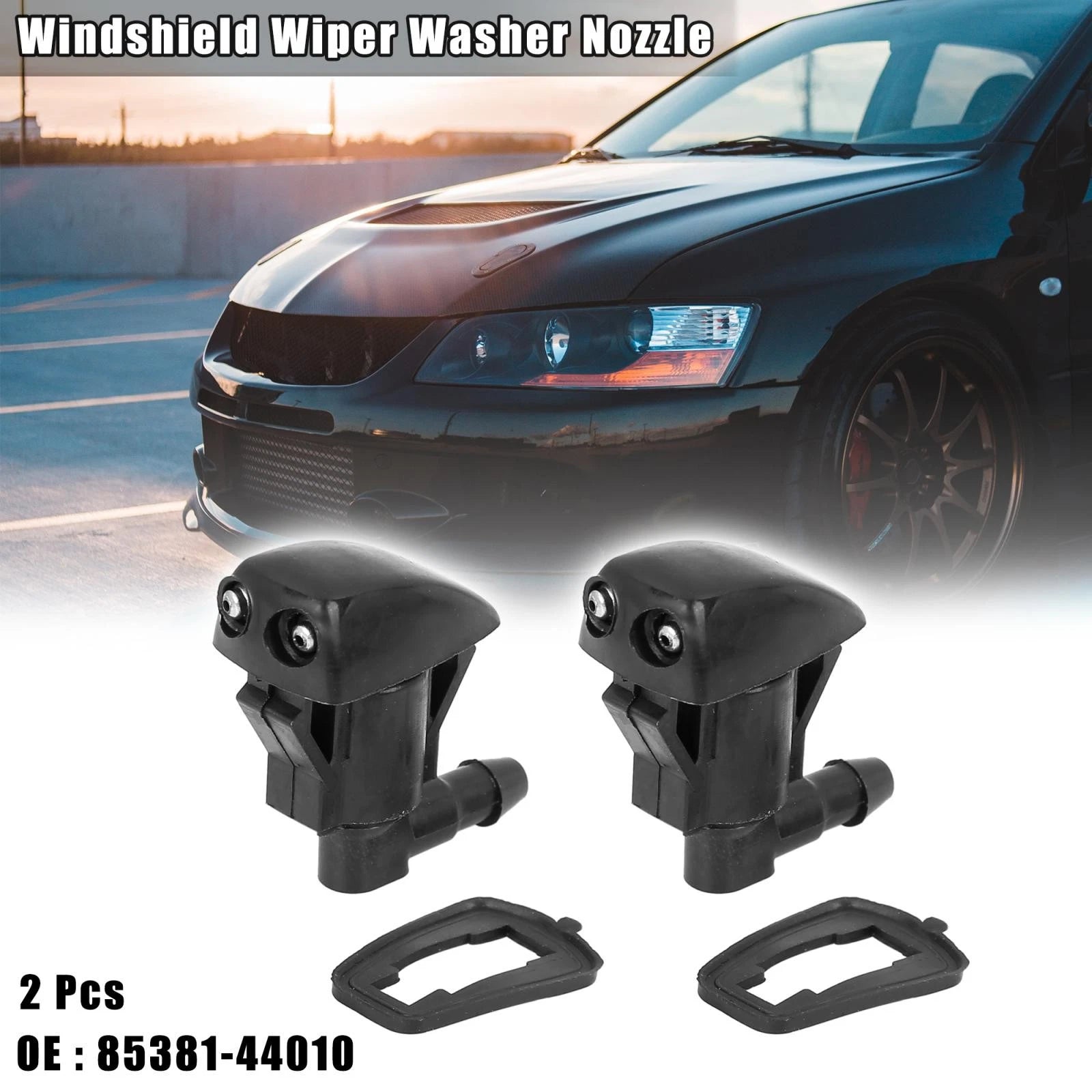 2pcs Windshield Washer Nozzle Replacement for Toyota Prius Camry Corolla (2006–2023)