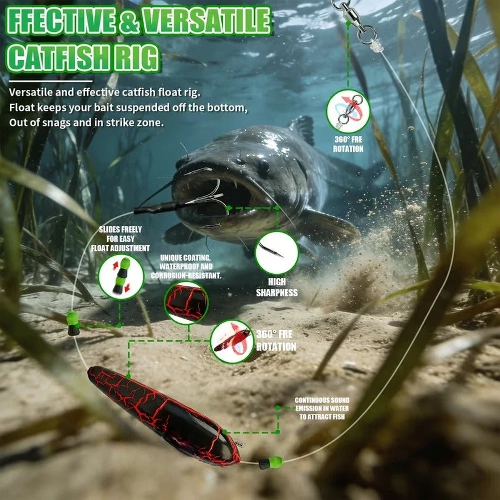 Freshwater Float Rig for High Buoyancy Dual Hook Setup (Waterproof)
