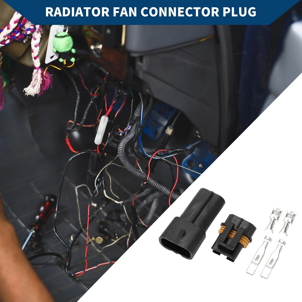 Radiator Fan Connector Plug 2 Pin Replacement for Honda (2001–2020)