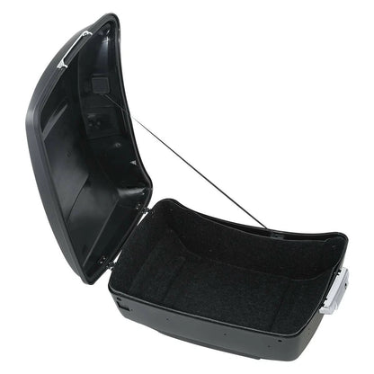 Matt Black King Trunk with Backrest Pad for Harley Street Road Glide (2014–Up)