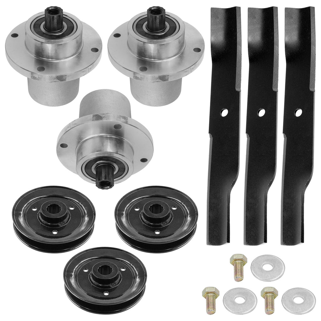 Deck Spindle Pulley Blade 54 inch Replacement for Hustler Trimstar (2000–2006)