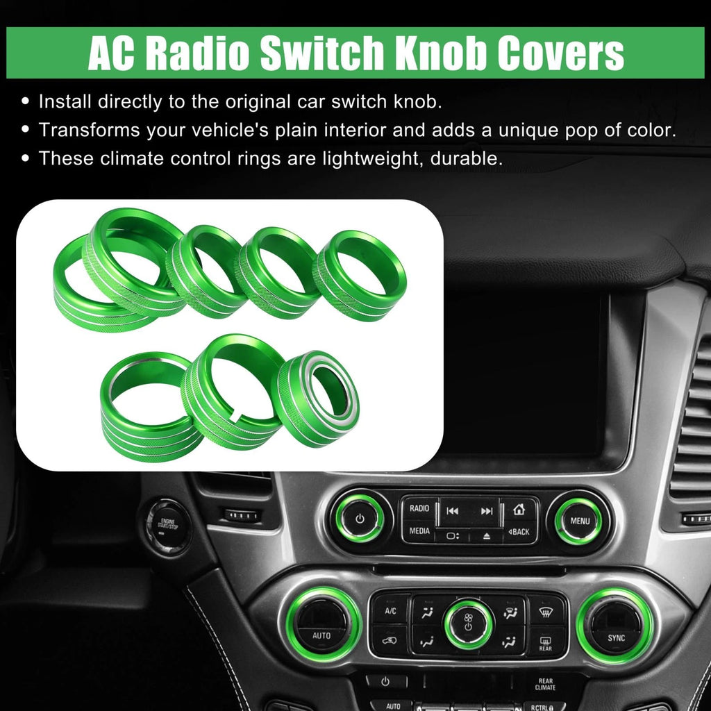 Radio Switch Knob Cover Set for Chevy Silverado GMC Sierra (2014–2018)