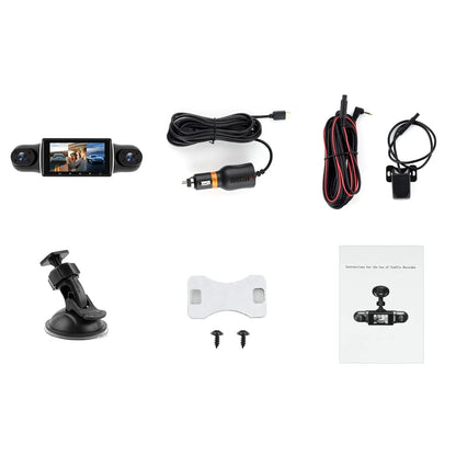 4-Channel Dash Cam for Car (1080P, WiFi, G-Sensor)