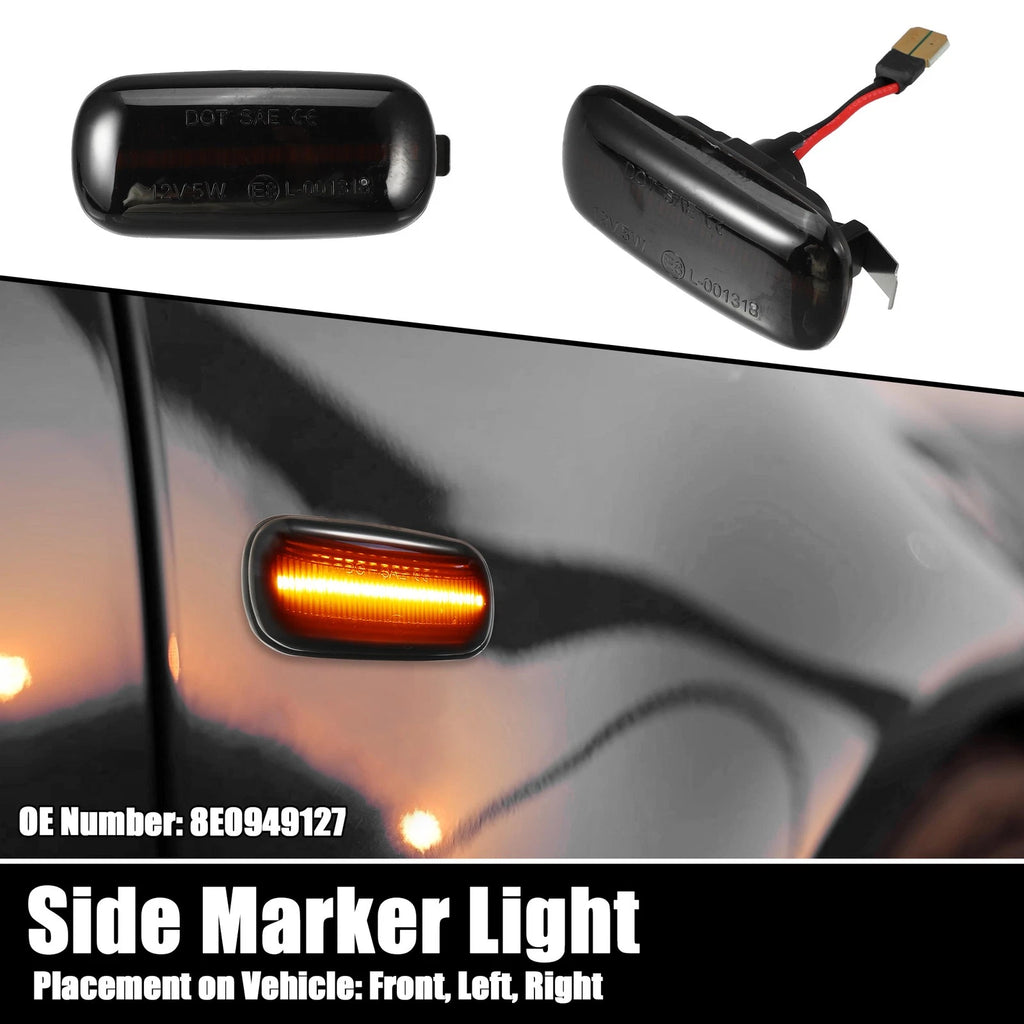 LED Side Marker Lights Pair for Audi A4 S4 RS4 B6 B7 B8 (2001–2016)