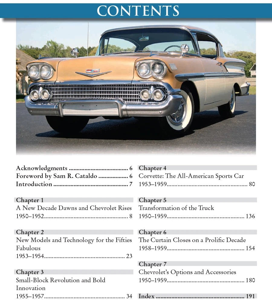 Chevrolet 1950s Technical Innovation Book for Corvette, Impala, Nomad, Bel Air