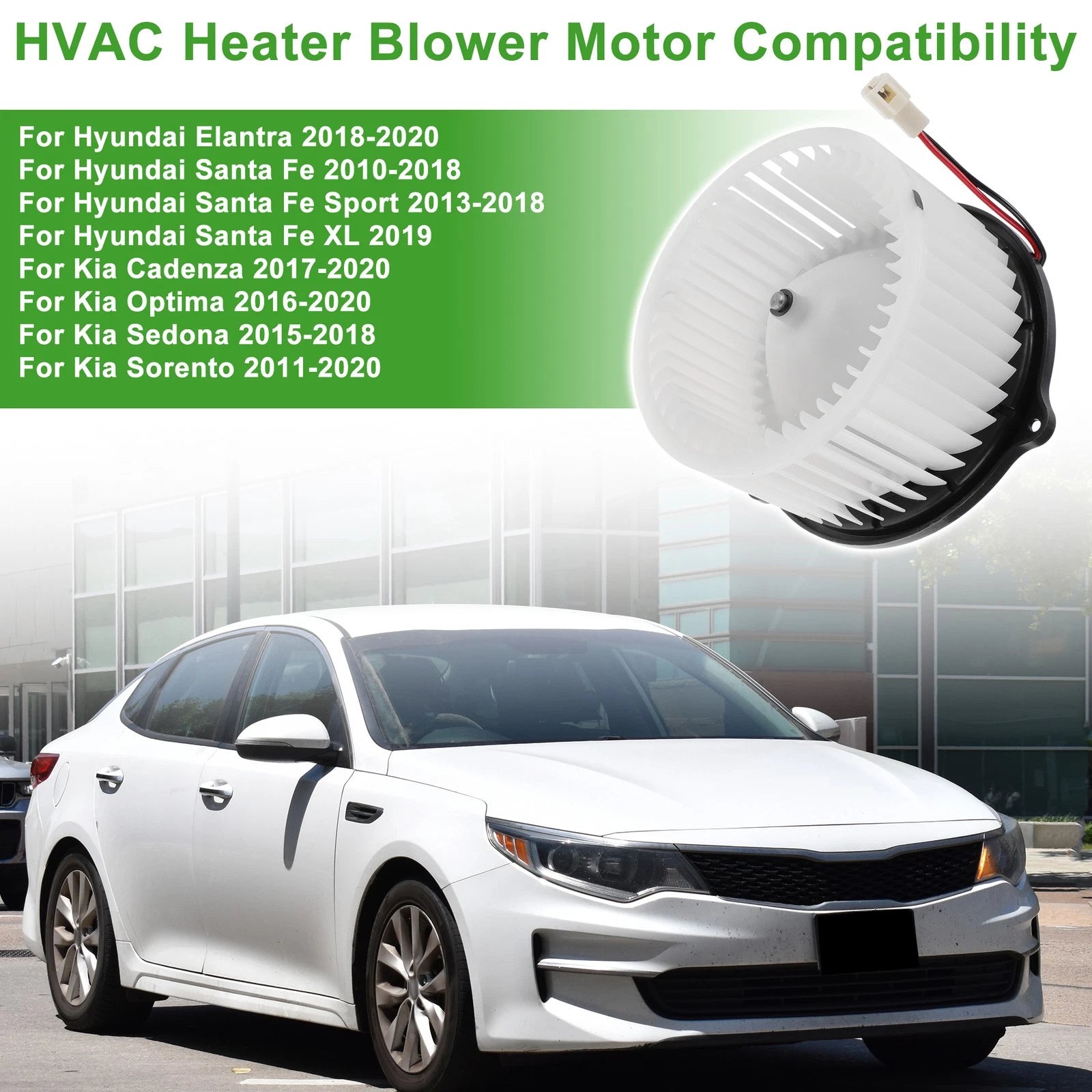 HVAC Blower Motor Assembly for Hyundai Elantra 2018–2020 Replacement