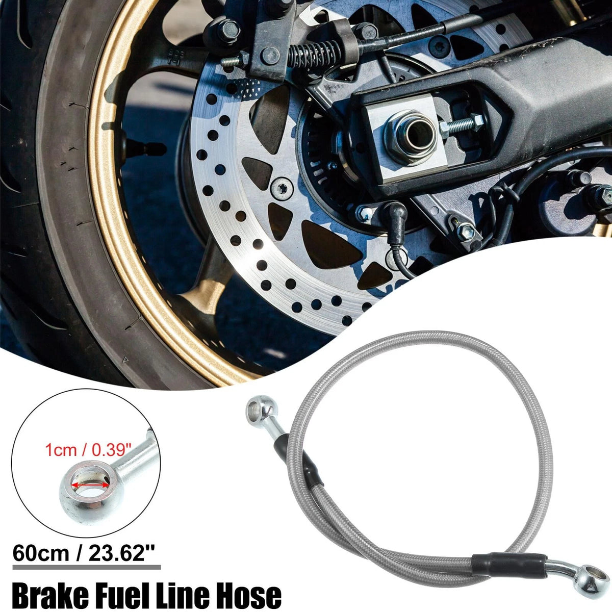 Fuel Line Hose 60cm for Motorcycle Scooter Bike ATV (Grey) (2004–2024)