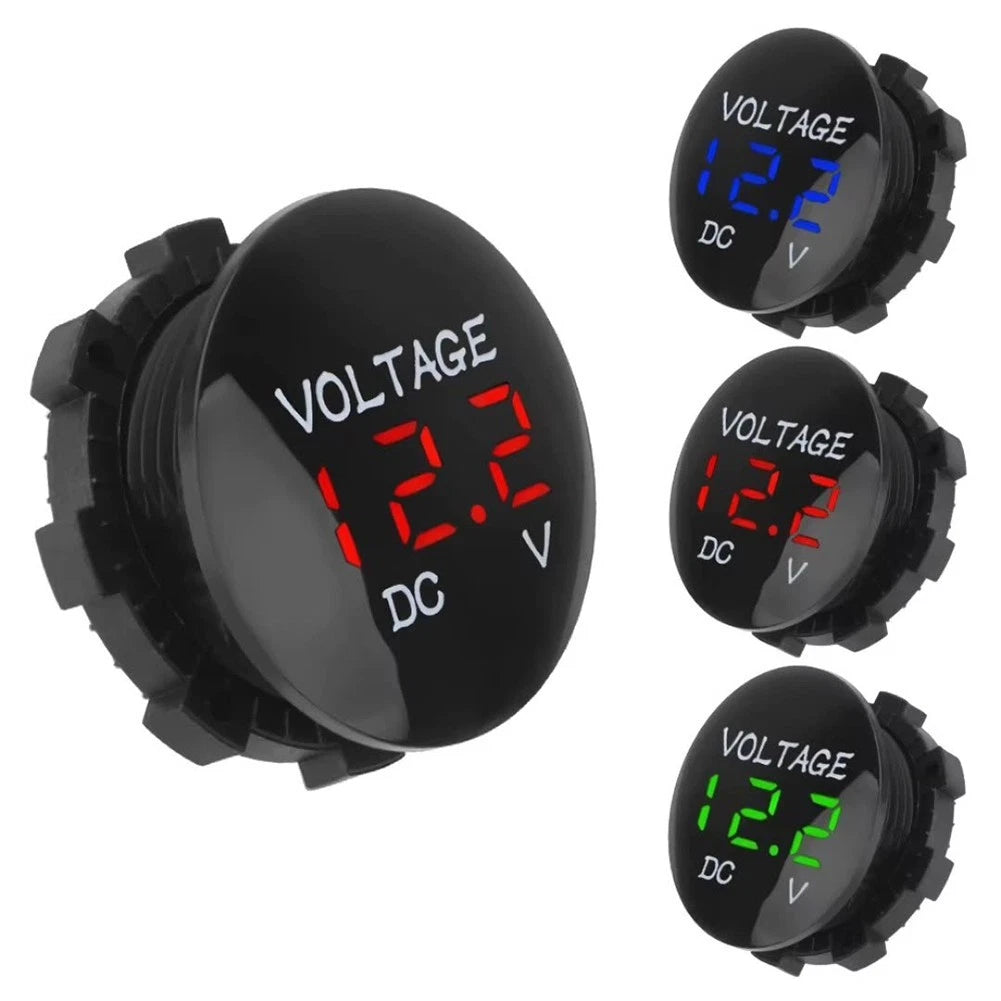 LED Digital Voltmeter for Car Motorcycle Marine (1 pcs)