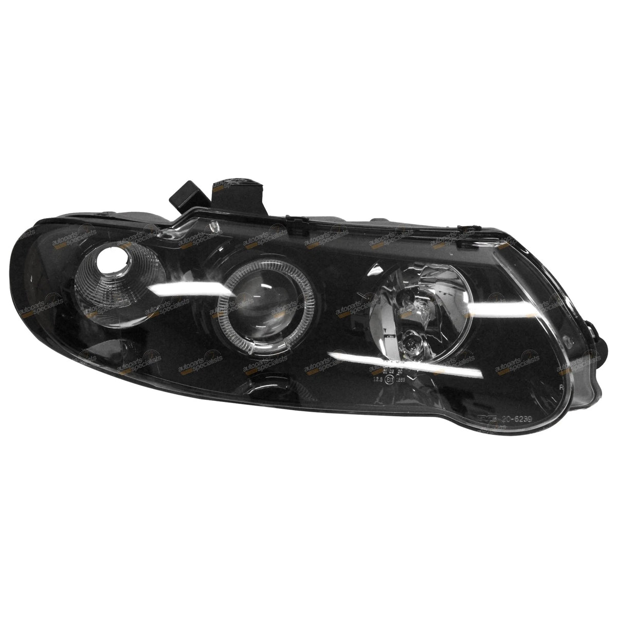 2X Altezza Angel Eye Black Headlights for Holden Commodore (2000–2002)