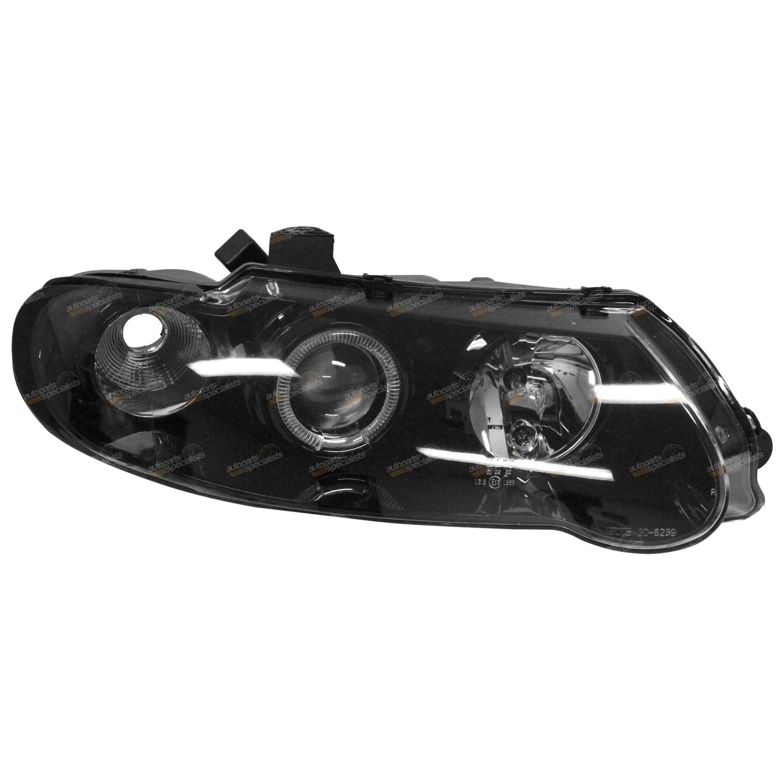2X Altezza Angel Eye Black Headlights for Holden Commodore (2000–2002)