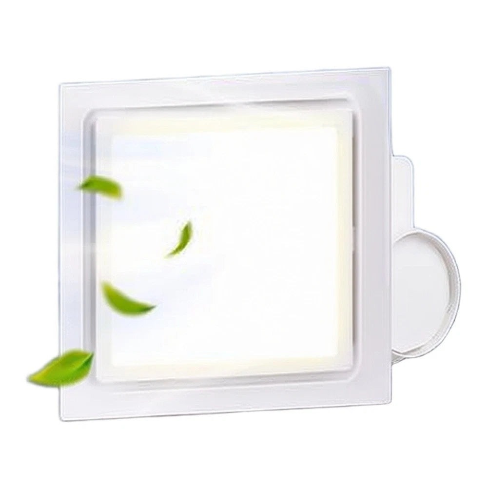 Exhaust Fan Compatible Gypsum Board with Large Blades and Check Valve