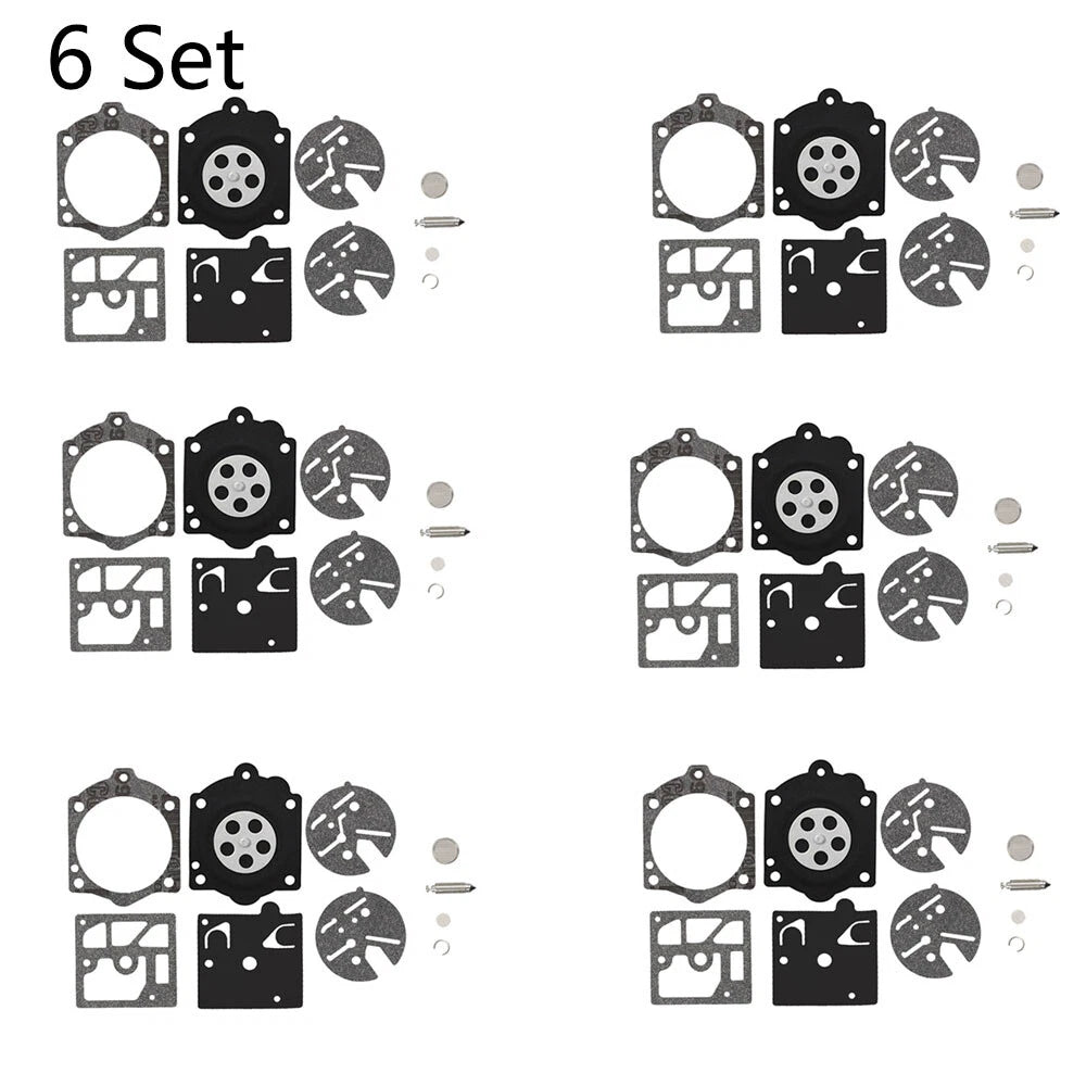 Set of 6 Carburetor Gasket Kits for Husqvarna 44 140S 240S 444 Walbro K10-HDC