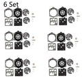Set of 6 Carburetor Gasket Kits for Husqvarna 44 140S 240S 444 Walbro K10-HDC