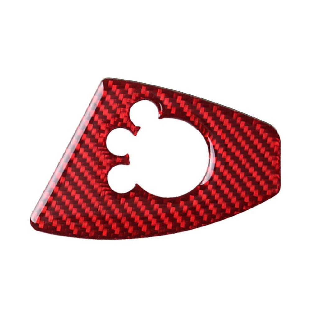 Interior Door Lock Button Cover Trim for Audi TT TTRS (2008–2014) Carbon Fiber Red
