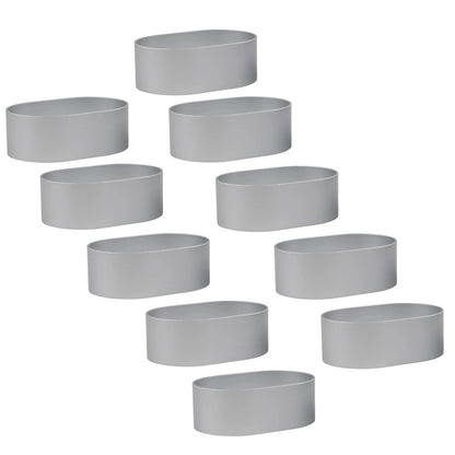 Set of 10 Aluminium Oval Egg Shape Cheese Cake Rings