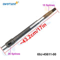 Propeller Shaft for Yamaha 200-250HP Outboard (69J-45611, 69J-45611-0)