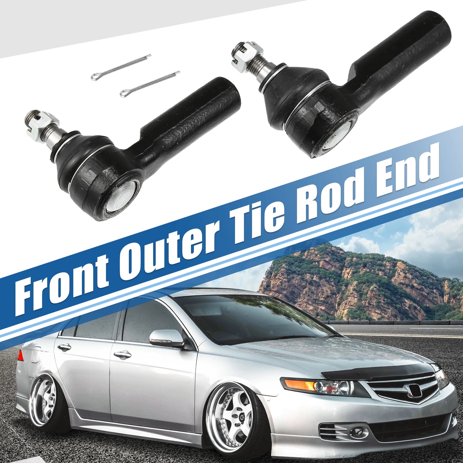 2pcs Front Outer Tie Rod End Links ES3631 for Ford Escape (2001–2009)