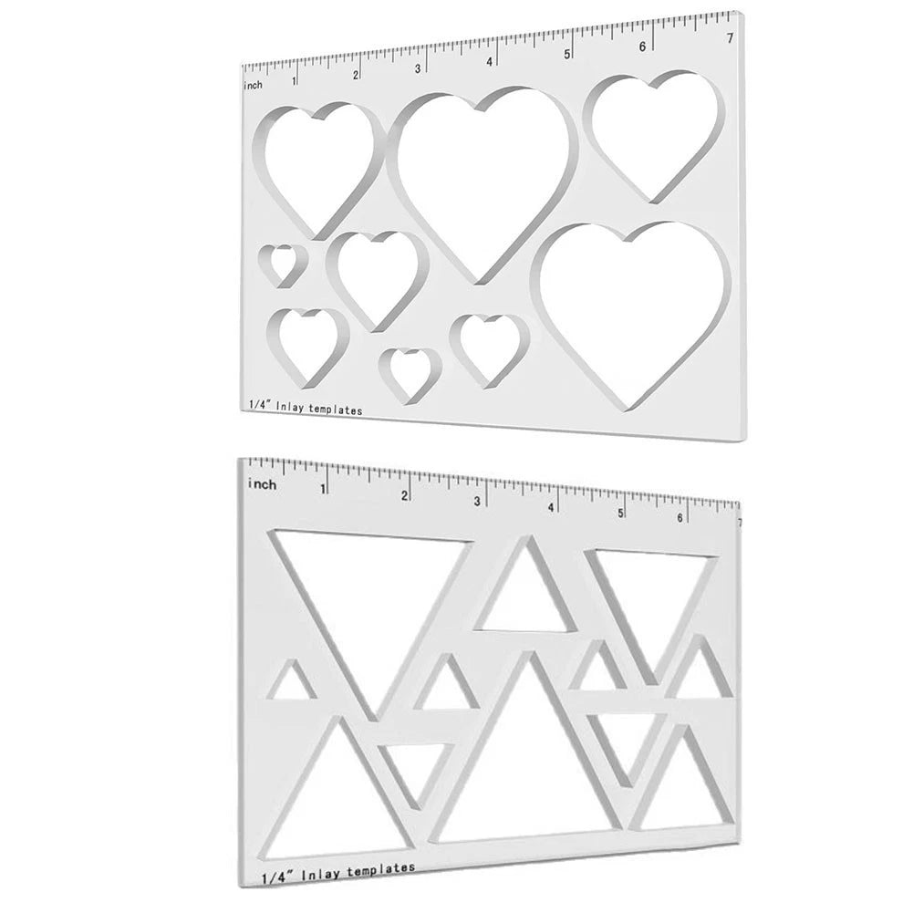 Router Templates for Heart and Triangle Inlays