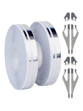 2X Stripe Stickers for Car (Scratch-Resistant, Silver)