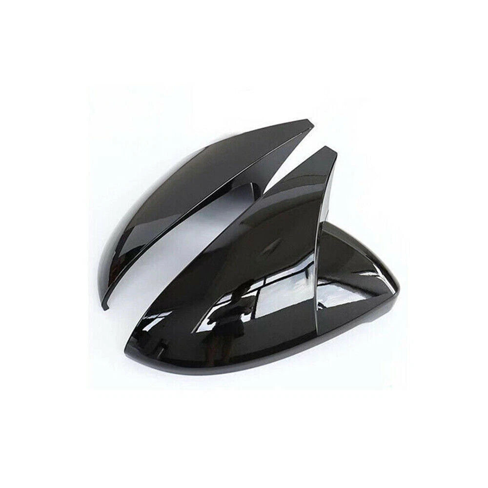 2X Gloss Black OX Horn Side Rearview Mirror Cover Trim for Nissan Altima (2019–2022)