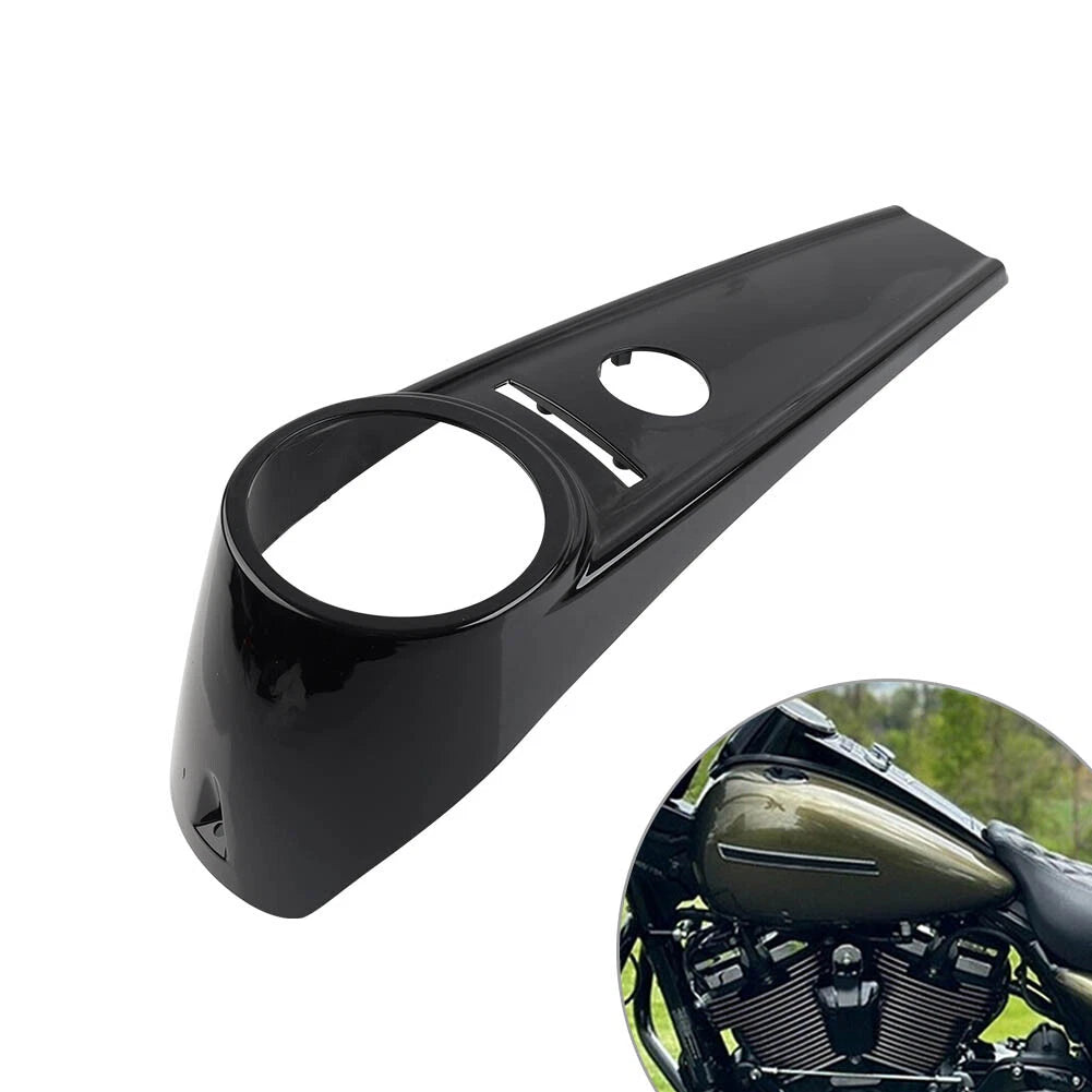 Glossy Black Dash Fuel Console Gas Tank Cover for Harley Road King (2008–Present)