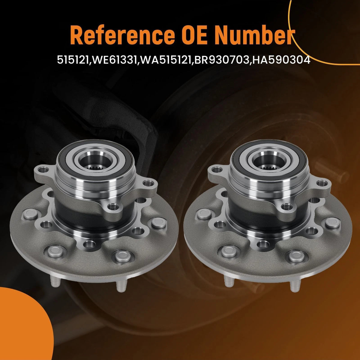Front 6 Bolt Wheel Hub Bearing for Canyon 4X4 (2009–2012) 515121, 25832144