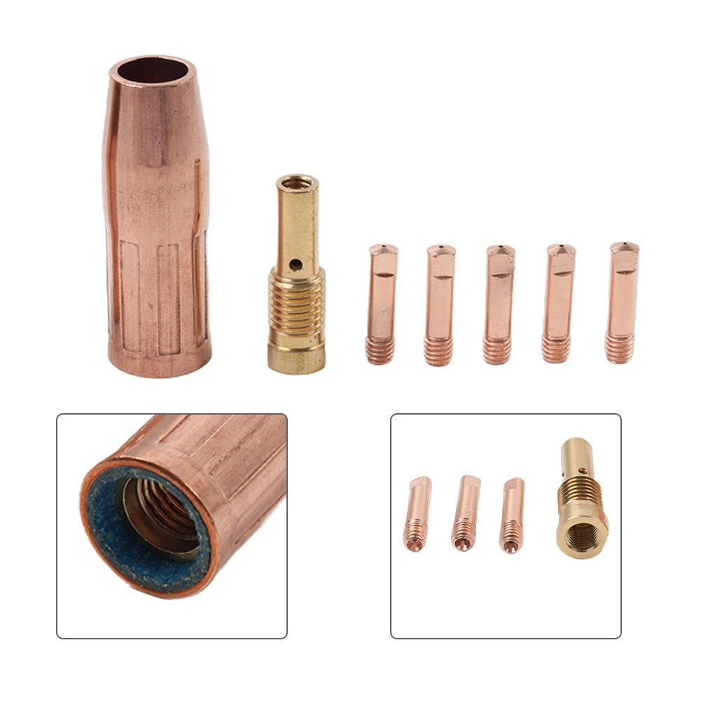7 pcs Flux Nozzle Tip Kit for MIG 170 (No part numbers supplied)