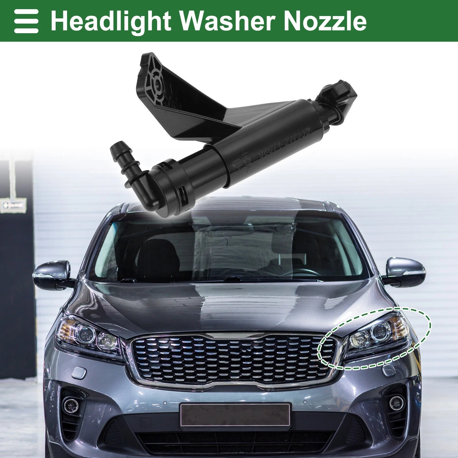 Front Side Headlight Washer Nozzle Replacement for Hyundai Santa Fe (2013–2024)